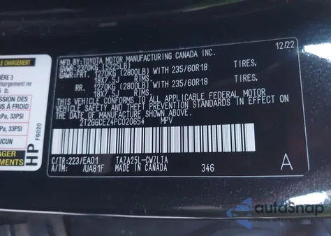 2023 Lexus Nx 350 Premium z USA, uszkodzony, nr VIN 2T2GGCEZ4PC020654